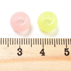 蓄光アクリルビーズ  暗闇で光る  ラウンド  ミックスカラー  9x6mm  穴：4mm  約1851個/500g&nbsp;OACR-S138-01