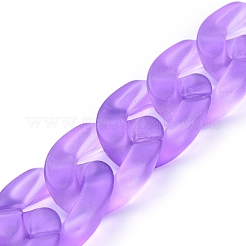 Transparent Acrylic Handmade Curb Chain&nbsp;AJEW-JB00544-07