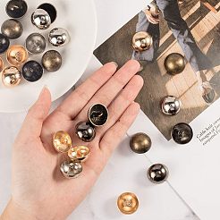 合金シャンクボタン  1穴  ドーム/ハーフラウンド  ミックスカラー  20x10mm  穴：1.5mm  40個/箱&nbsp;BUTT-NB0001-06