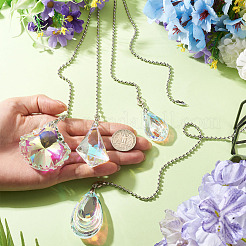 4Pcs Glass Charms Ceiling Fan Pull Chain Extenders&nbsp;HJEW-TAC0169