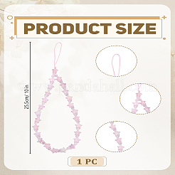 プラスチックスター携帯ストラップ  モバイルアクセサリーの装飾  ピンク  255mm&nbsp;AJEW-LP0001-51B