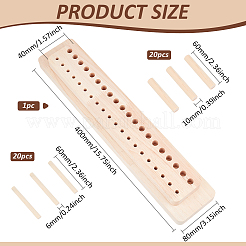 Rectangle Wooden Weaving Loom Kit&nbsp;TOOL-WH0155-192