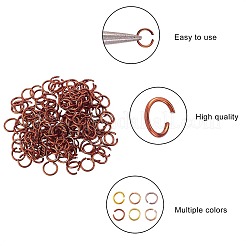 6 Colors Aluminum Wire Open Jump Rings&nbsp;ALUM-JP0001-01D