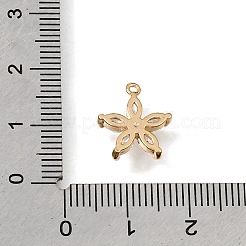 Brass Micro Pave Clear Cubic Zirconia Charms&nbsp;CU-K001-06G