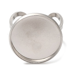 Non-Tarnish 304 Stainless Steel Open Cuff Findings&nbsp;STAS-R123-02C-P