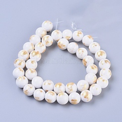 Natural Mashan Jade Beads Strands&nbsp;X-G-F670-A18-6mm