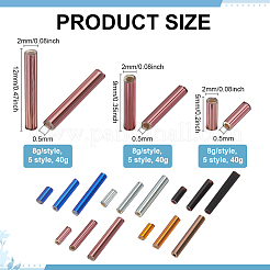 120g 15種類のガラス製ビューグルビーズ  混合形状  ミックスカラー  5~12x2mm  穴：0.5mm  約8g /スタイル&nbsp;SEED-PH0002-60B