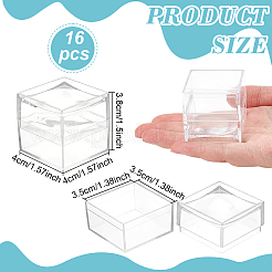 16Pcs Square Transparent Plastic Ring Viewer Magnifier Boxes&nbsp;CON-FG0001-26