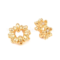 Brass Pave Clear Cubic Zirconia Spacer Beads&nbsp;KK-L274-05G