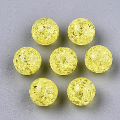 Transparent Crackle Acrylic Round Beads Strands&nbsp;LS-CCG-R002-12mm-09