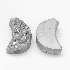 Electroplated Natural Druzy Quartz Crystal Beads&nbsp;G-G888-07A