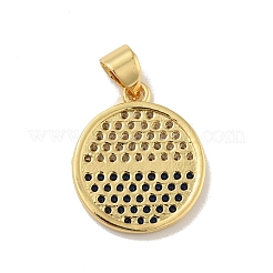Brass Micro Pave Cubic Zirconia Pendants&nbsp;KK-B059-35G-B