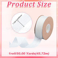 ポリエステル シワ レース リボン  レースのトリム  洋服アクセサリー  古いレース  1-5/8インチ（40mm）  約50.00ヤード（45.72m）/ロール&nbsp;OCOR-WH0078-494