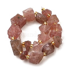 Raw Rough Natural Strawberry Quartz Beads Strands&nbsp;G-Z087-A09
