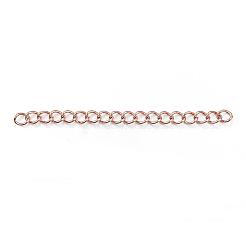 イオンプレーティング(IP) 304 ステンレス チェーン エクステンダー  ローズゴールド  45~50x3mm&nbsp;STAS-H353-01RG