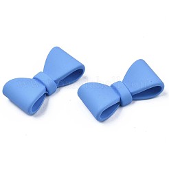 不透明なスプレー塗装のアクリルカボション  蝶結び  コーンフラワーブルー  19x38x11mm&nbsp;ACRP-S679-007