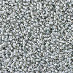 TOHOラウンドシードビーズ  日本製シードビーズ  （261)つの内側の色のabクリスタル/グレーの裏地  11/0  2.2mm  穴：0.8mm  約1110PCS /ボトル  10 G /ボトル&nbsp;SEED-JPTR11-0261