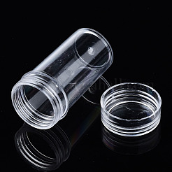 カラムポリスチレンビーズ貯蔵容器  ジュエリービーズ用小さなアクセサリー  透明  4.9x2.5cm  内径：2のCM&nbsp;CON-N011-017