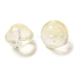 透明ガラスビーズ  ラウンド  きいろ  15.5x12mm  穴：1.8mm&nbsp;GLAA-A012-05J