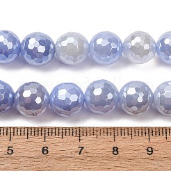 Electroplated Natural Agate Beads Strands&nbsp;G-B191-A07-10mm-16