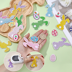 21Pcs 2 Styles Easter Polyester Clothing Patches&nbsp;PATC-ME0001-34