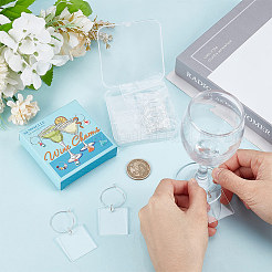 DIY Blank Wine Glass Charm Making Kit&nbsp;DIY-SC0023-79A