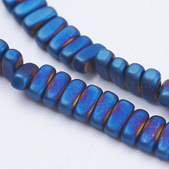 Electroplate Non-magnetic Synthetic Hematite Beads Strands&nbsp;G-J382-2x4x2mm-A04-F