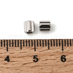 201ステンレスビーズ  コラム  ステンレス鋼色  4.5x3.5mm  穴：2.5mm&nbsp;STAS-B128-47A-P