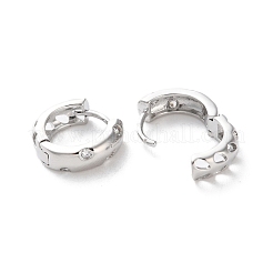 Rack Plating Brass Clear Cubic Zirconia Hoop Earrings&nbsp;EJEW-S241-20P