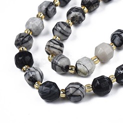 Natural Netstone Beads Strands&nbsp;G-N326-100-10