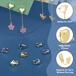 16Pcs 8 Style Alloy Clip-on Earring Findings&nbsp;FIND-FH0008-05