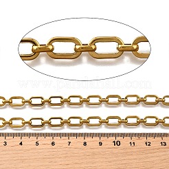 イオンプレーティング（IP）304ステンレス鋼長方形リンクチェーン  溶接されていない  18KGP本金メッキ  11x6.5x1.4mm&nbsp;CHS-S012-26G-A