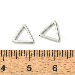 シェグレース真鍮リンクリング  三角形  カドミウムフリーと鉛フリー＆ニッケルフリー  プラチナ  8x9x1mm  穴：5.5x6mm&nbsp;XGRQ6B525-879P