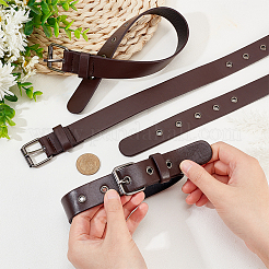 模造革コートカフベルト  鉄バックル付き  ココナッツブラウン  420x25mm&nbsp;FIND-WH0111-387A