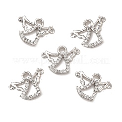 Brass Micro Pave Cubic Zirconia 2-Loop Pendants&nbsp;KK-E068-VB367