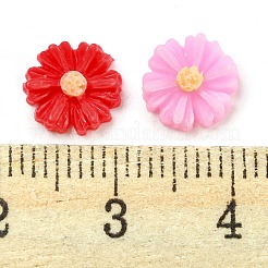 不透明エポキシ樹脂デコデンカボション  デイジーの花  ミックスカラー  8x2.5mm&nbsp;CRES-M032-01