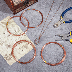 5 Rolls 4 Style Bare Copper Craft Wire&nbsp;CWIR-BC0001-43B