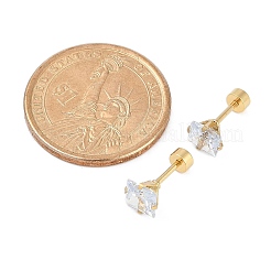 Square Glass Ear Fake Plugs&nbsp;EJEW-H105-24G-D