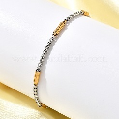 304 Stainless Steel Box Chain Bracelets for Women&nbsp;BJEW-C091-03C-GP