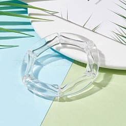 9個 9色 アクリル カーブチューブ チャンキー ストレッチ ブレスレット セット 女性用  ミックスカラー  内径：2インチ（5.1cm）  1pc /カラー&nbsp;BJEW-JB08142