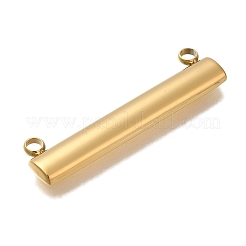 PVD真空メッキ304ステンレスペンダント  長方形のチャーム  18KGP本金メッキ  8x30.5x2mm  穴：1.8mm&nbsp;STAS-P371-086G