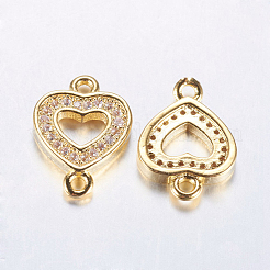 Long-Lasting Plated Brass Micro Pave Cubic Zirconia Links&nbsp;ZIRC-F069-23G