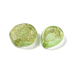 透明なアクリルビーズ  ライン入り  混合図形  薄緑  7.5~22.5x7.5~21x5.5~13mm  穴：1.2~5.5mm  約485個/500g&nbsp;MACR-L005-05M