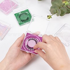 再利用可能なプラスチック製つけまつげボトル  空きビン  ミックスカラー  6.7x6x2cm  9色  1セット/カラー  9セット /バッグ&nbsp;MRMJ-OC0001-83