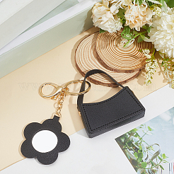 1Pc Portable Imitation Leather Bag Keychain&nbsp;AJEW-CL0001-64C