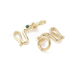 Brass Micro Pave Cubic Zirconia Pendants&nbsp;KK-D386-01G
