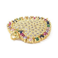 Brass Micro Pave Cubic Zirconia Pendant&nbsp;ZIRC-C021-27G