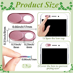 3Pcs Aluminum Alloy Self-Adhesive Webcam Covers&nbsp;FIND-PS0001-04C