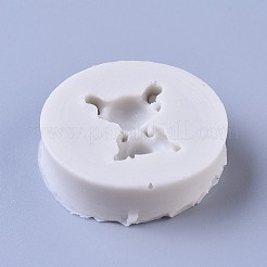 食品グレードのシリコンモールド  フォンダン型  DIYケーキデコレーション用  チョコレート  キャンディ  UVレジン＆エポキシ樹脂ジュエリー作り  クマ  ホワイトスモーク  33x9.5mm&nbsp;LS-DIY-K011-26