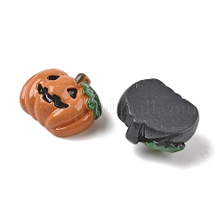 ハロウィーンテーマの不透明樹脂デコデンカボション  混合図形  ミックスカラー  17.5~28.5x20~26x5.5~9.5mm&nbsp;CRES-B023-01